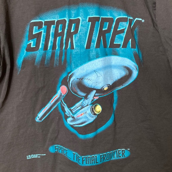 Vintage 1992 STAR TREK Space.. The Final Frontier SINGLE STITCH T-shirt XL USA - Picture 3 of 6